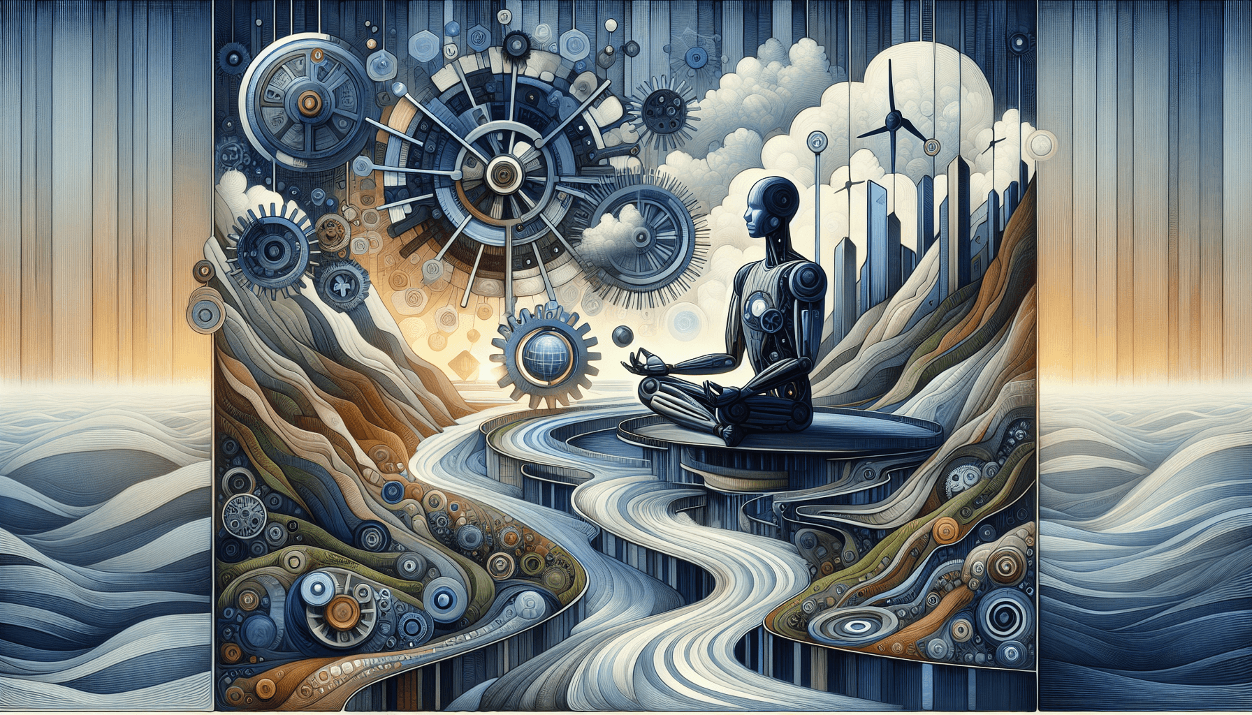 A small business owner analyzes automated SEO strategies on a laptop, surrounded by notes and tools, embodying a focused and determined mood for success.