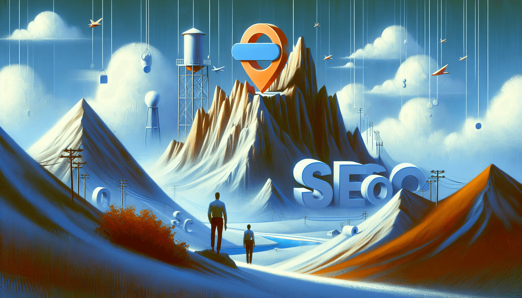 A digital marketing professional analyzes a timeline for achieving domain authority on a whiteboard, surrounded by charts and notes about SEO strategies a…
